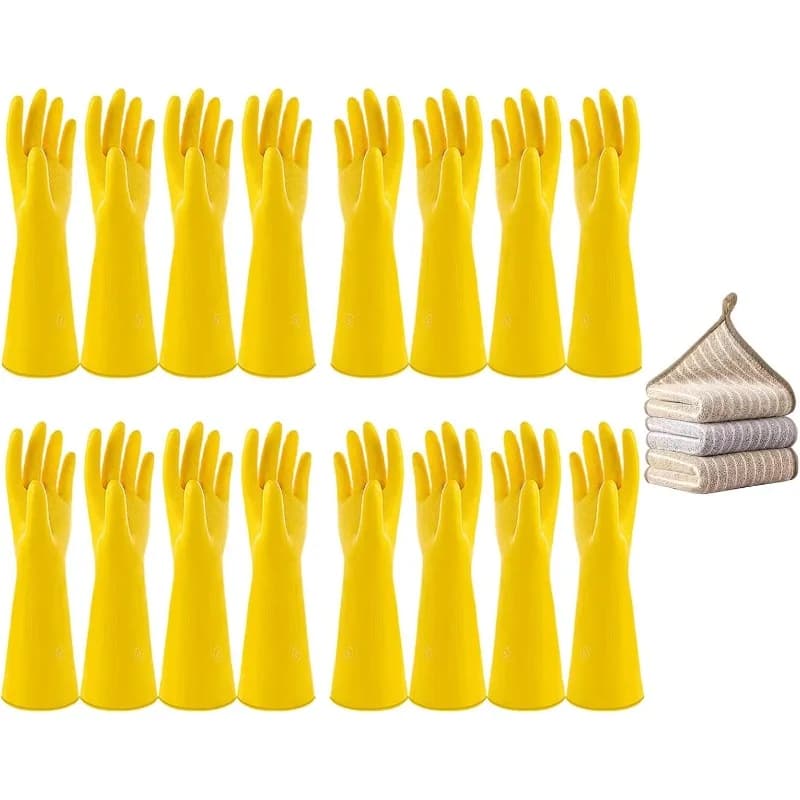 3 Paia di Guanti in Lattice per Lavare Piatti, Vestiti e Verdure, per Pulizie Domestiche, da Donna