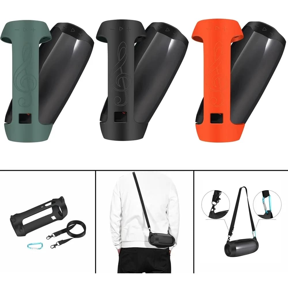 Applicabile alla copertura protettiva in silicone per altoparlante bluetooth JBL Pulse4, copertura antigoccia in silicone portatile per pulsazioni 4 audio