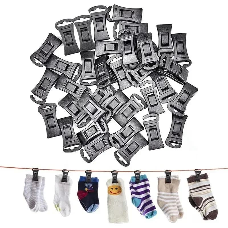 10/20pcs Calzino di Plastica Pinze Portatile Forte Perni di Vestiti Calzino Supporto Per Traceless Lavaggio Gancio Stendino ganci