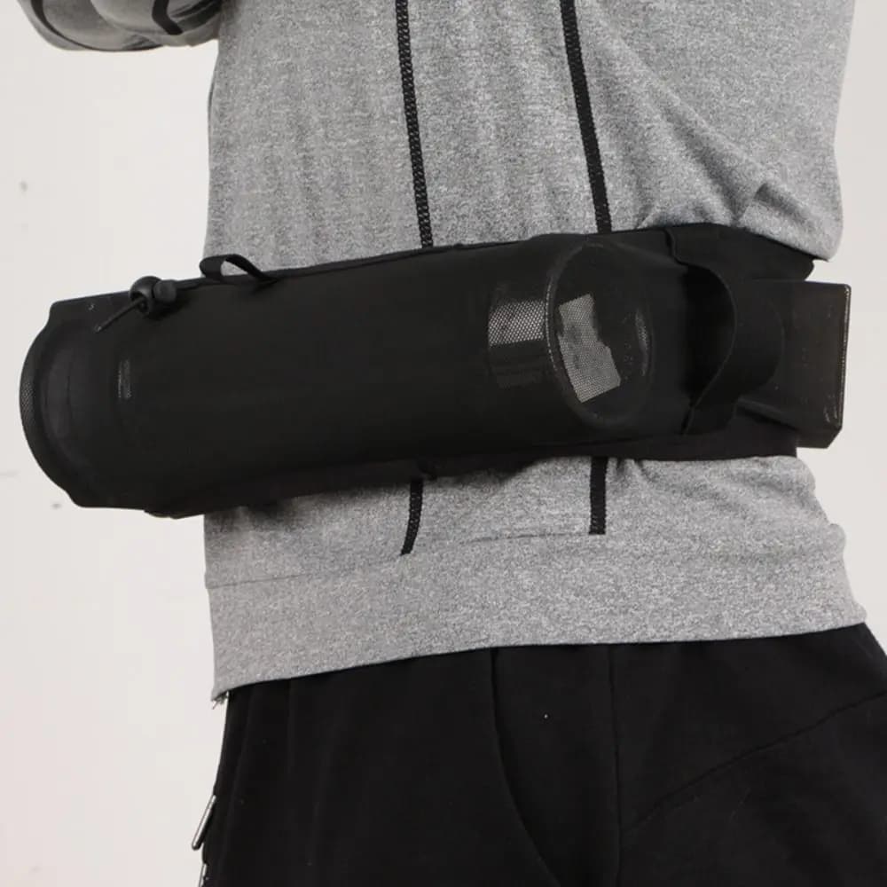 Marsupio a Rete Leggero e Traspirante per Corsa, Borsa Sportiva Elastica Multitasche per Uomo e Donna