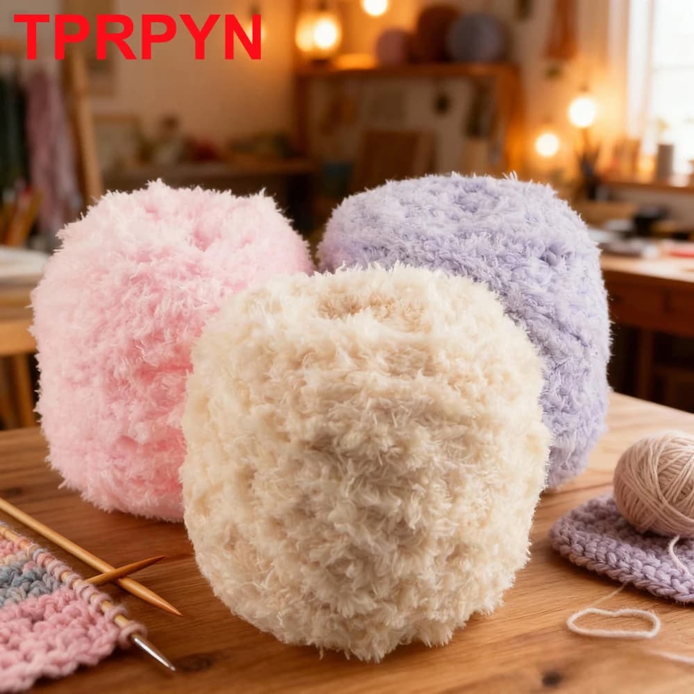 1Pc 100g Velvet Chenille Yarn for hand knitting Super Soft Crochet Yarn DIY line Blanket sweater bag shoes toy 3 strand threads