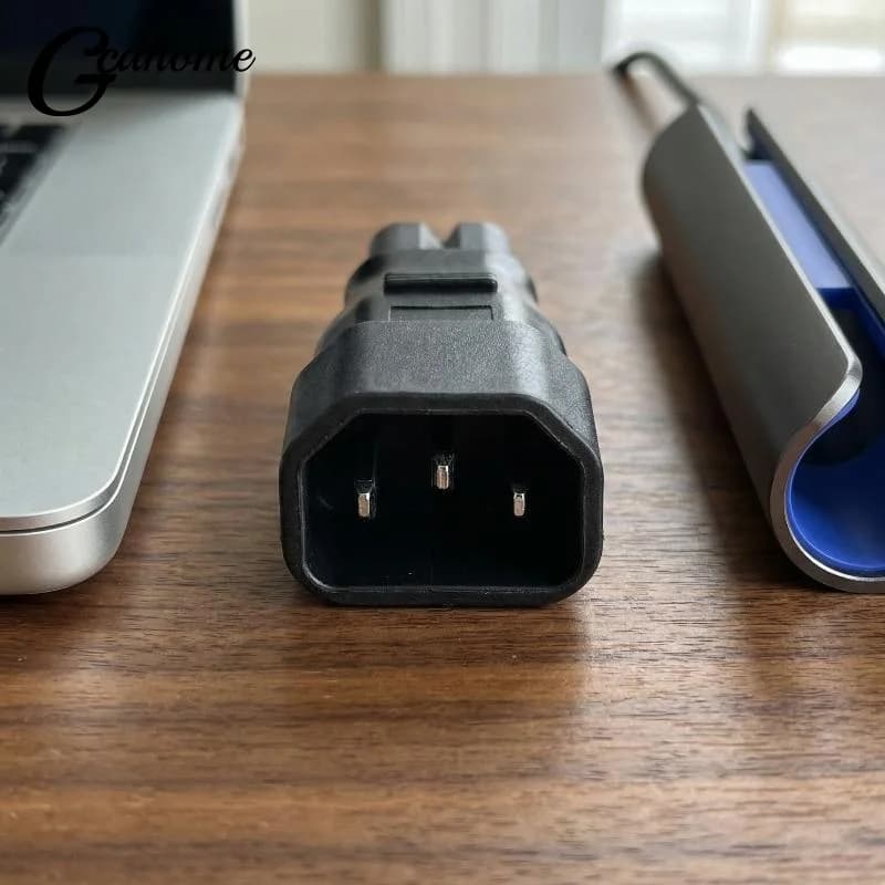 IEC320 C14 to C7 Power Adapter Converter 2 Pin Socket Sturdy Design for Laptop TV and Small Appliances