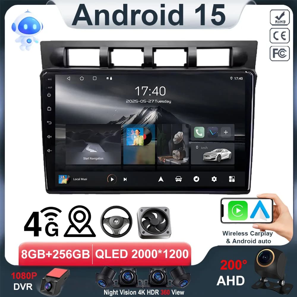 Android Auto Autoradio Per Kia Morning Picanto 2004 - 2007 4G GPS DSP BT GPS Autoradio NO 2din Car Stereo Smart Car Systems QLED