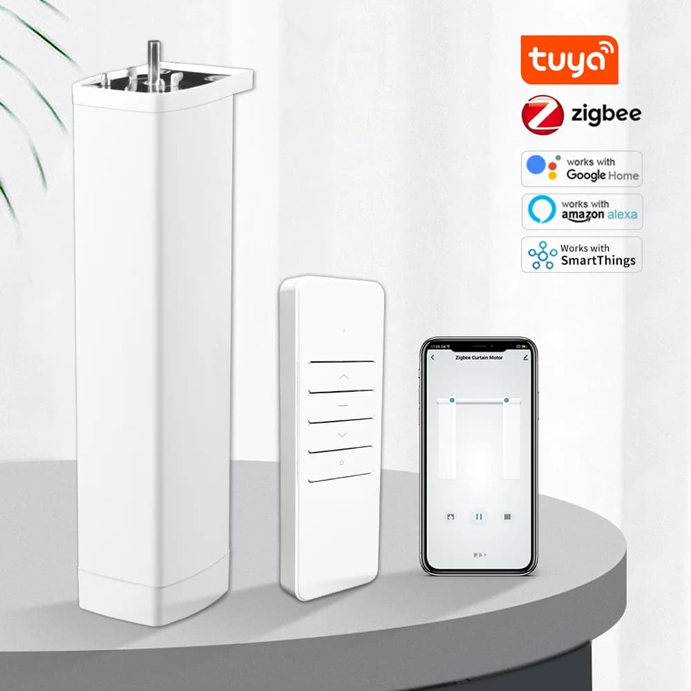 Smart Tuya Zigbee Elettrico Intelligente Automatico Casa Tende Otturatore Motore Supporto RF Remoto APPVoice Controllo Alexa Google Assistant