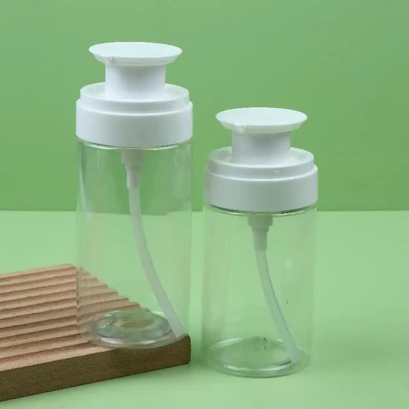 Flacone dosatore trasparente da 150ml, 200ml, 300ml con spalla piatta per lozioni, essenze, acqua e detergenti viso - Contenitori cosmetici vuoti