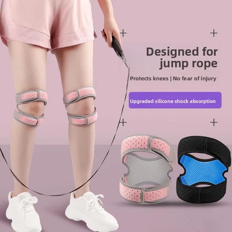 Fascia per Ginocchio Regolabile con Assorbimento degli Urti, Protezione Antiscivolo Traspirante in Silicone per Corsa e Attività Fisica