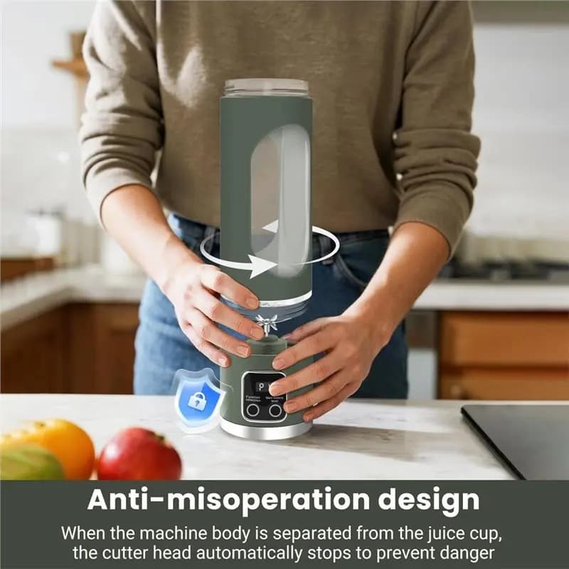 ABGP-Portable 12-Blade For Smoothie Blender 500ML USB Rechargeable Juicer Cup, For Protein B