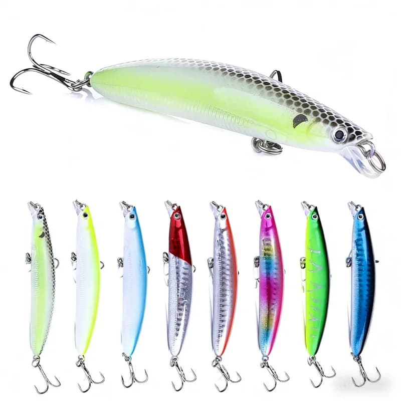Esca Artificiale Affondante Altamente Realistica da 9cm 9g, Universale per Acqua Dolce e Salata, Ideale per la Pesca al Bass
