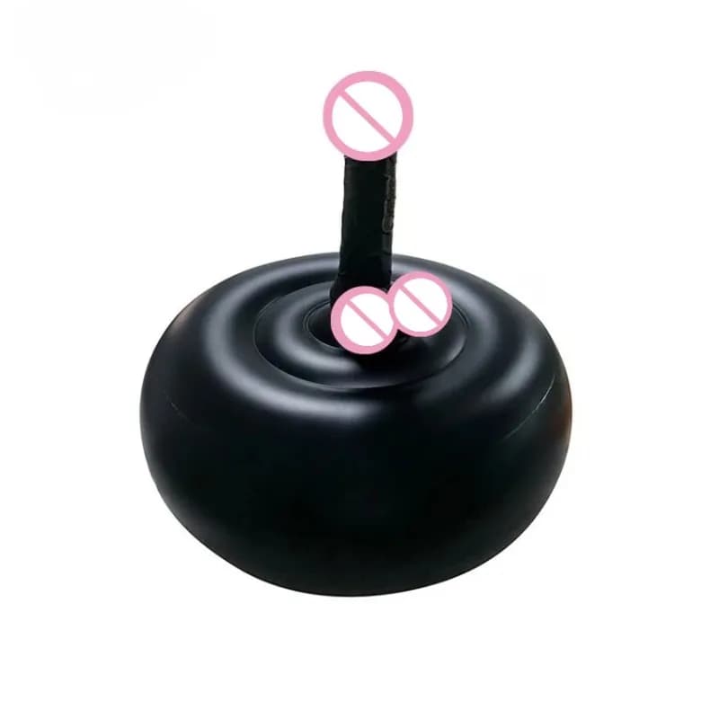 Cuscino gonfiabile per masturbazione femminile con dildo, facile da riporre e pulire, arredo sessuale, gioco per adulti, flirt per coppie 3P