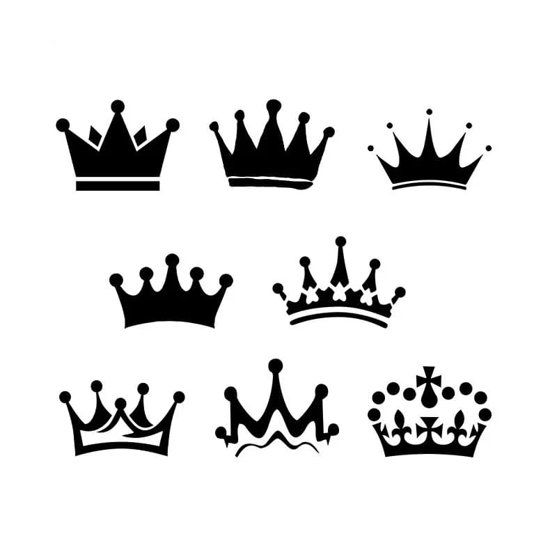 Nuovo Design Queen Crown Silhouette Car Decal protezione solare impermeabile Applique Block Scratch Helmet Skateboard Decoration, 15cm