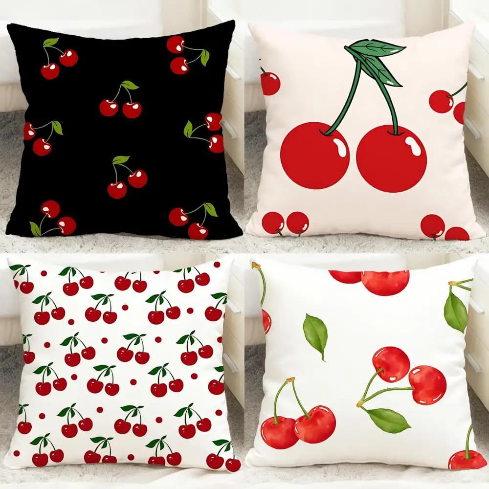 Fodera per cuscino Cherry, comoda e reversibile, ideale per auto, divano, camera da letto e altro ancora