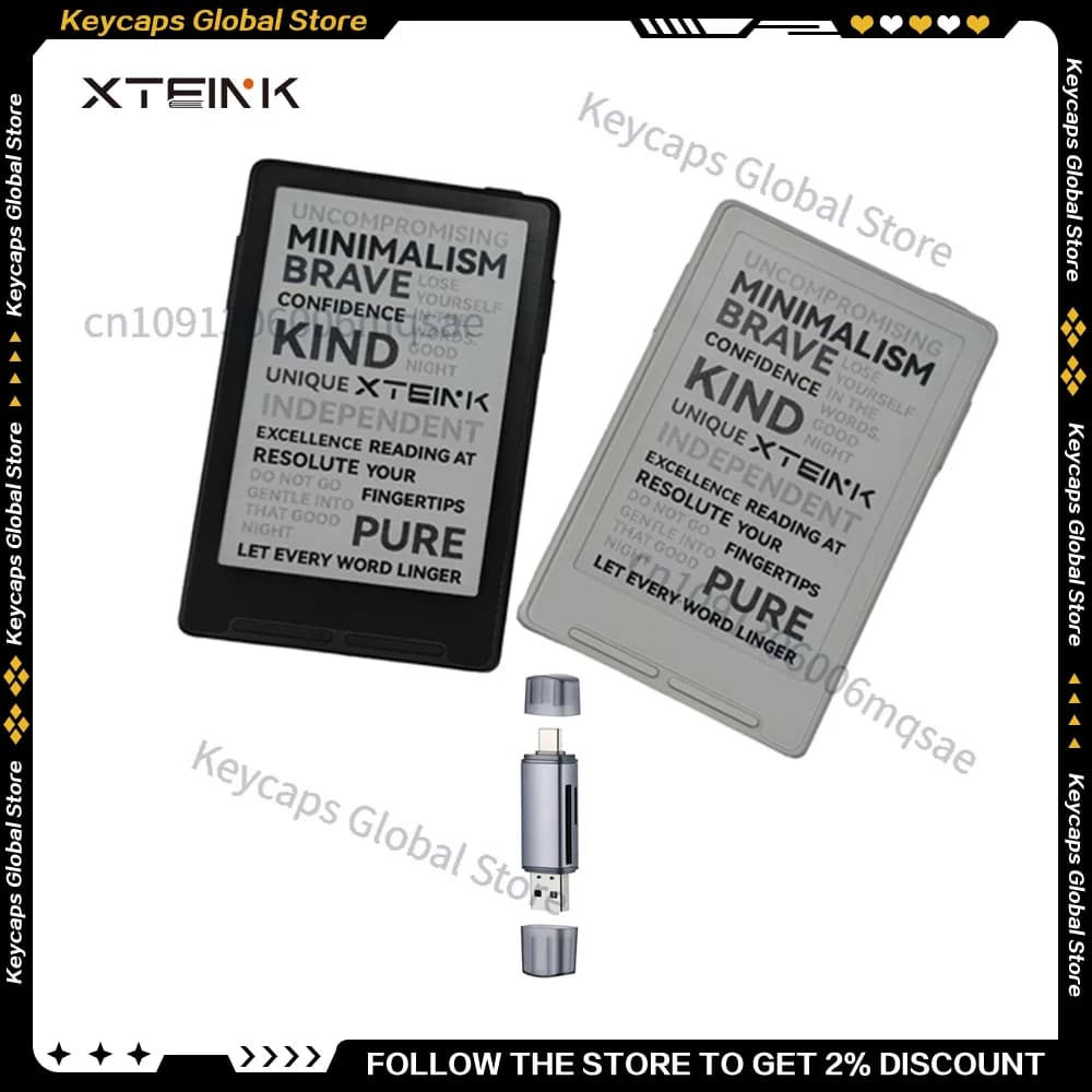 XTEINK X3 International Edition Reader with 2 in 1 Card Reader USB+Type-C Memory Card Official Accessories 2pcs Set