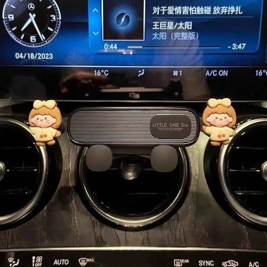Supporto per telefono da auto con figurine decorative per adulti