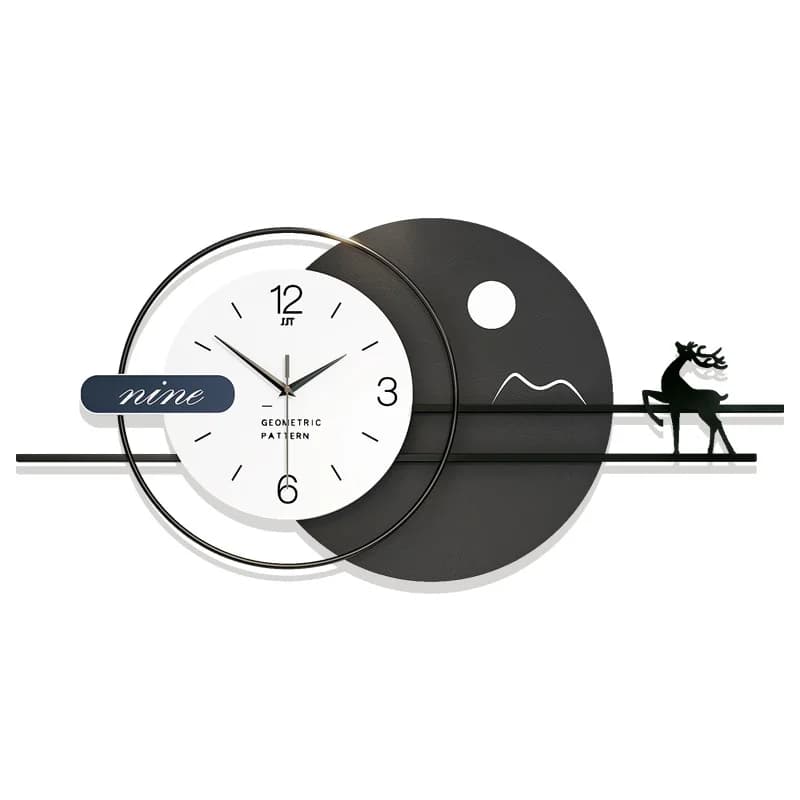 Customized and creative wall clock, wall clock with simple and luxurious decoration, wall clock with fashionable living room background