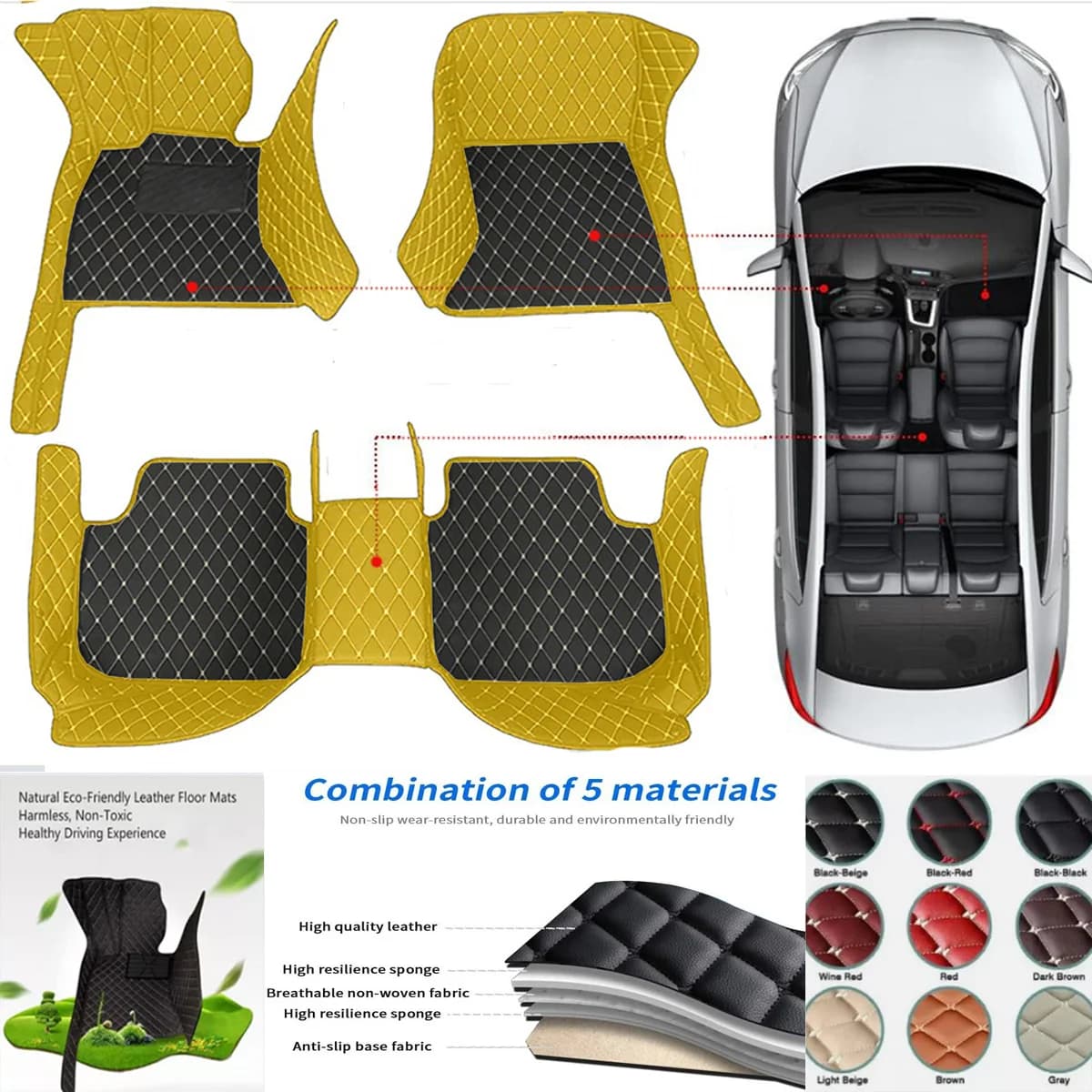 Custom Car Floor Mats For Geely Vision CK Auto Carpets Foot Coche Accessories Waterproof Leather Floor Liners