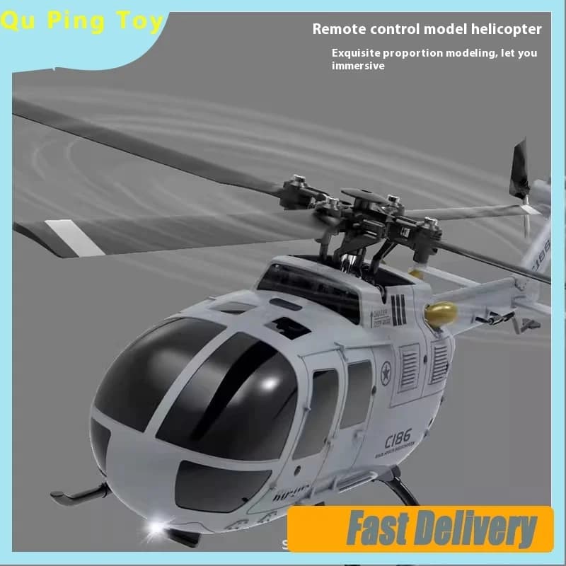 Rc Era Simulazione di elicotteri telecomandati Modello elettrico C186 Elicottero armato Elica singola Aileron Bo-150 gratuito