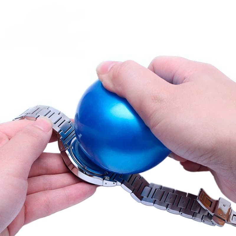 Watch Case Open Ball Blue Diameter 7 cm Heavy Duty Rubber Safe Reliable Portable Watch A friction ball for professional repair tool