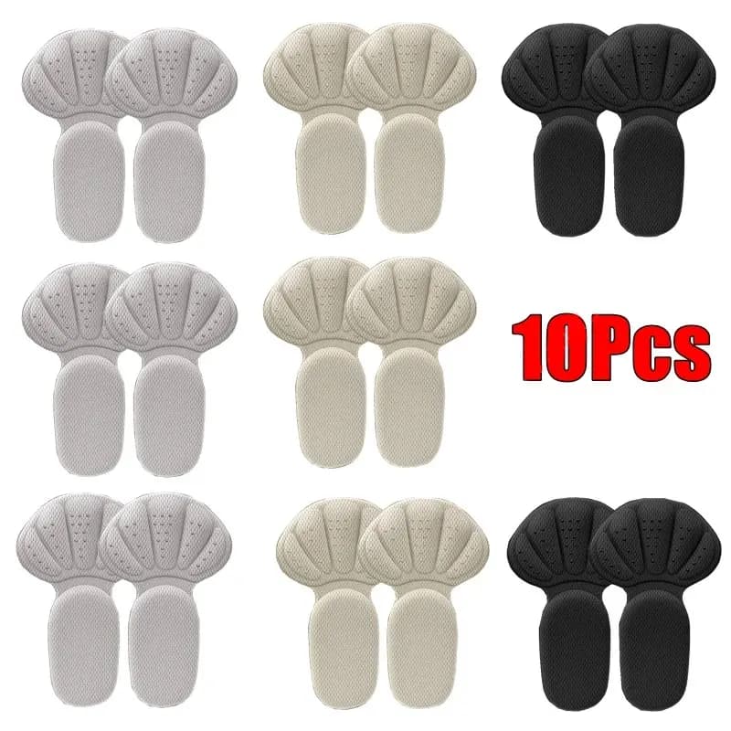 Nuovo cuscino per tallone in spugna posteriore di inserti protezioni per tallone cuscinetti per scarpe per scarpe troppo grandi impugnature per tallone in rete morbida solette per scarpe 2 in 1