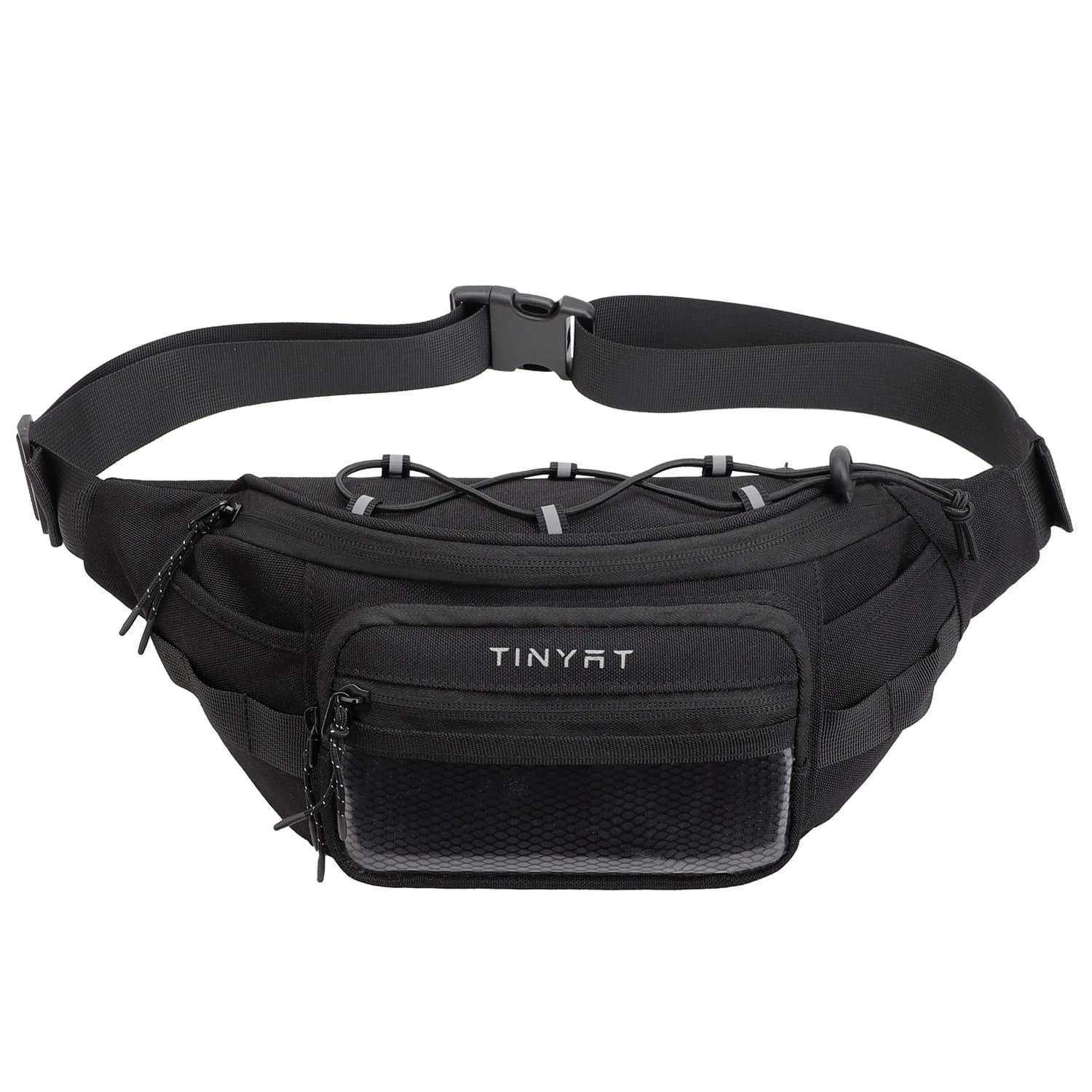 TINYAT Men's Multifunctional Waist Bag Multiple Pockets Waterproof Crossbody Bag Cycling Hiking Traveling Fashionable Chest Bag