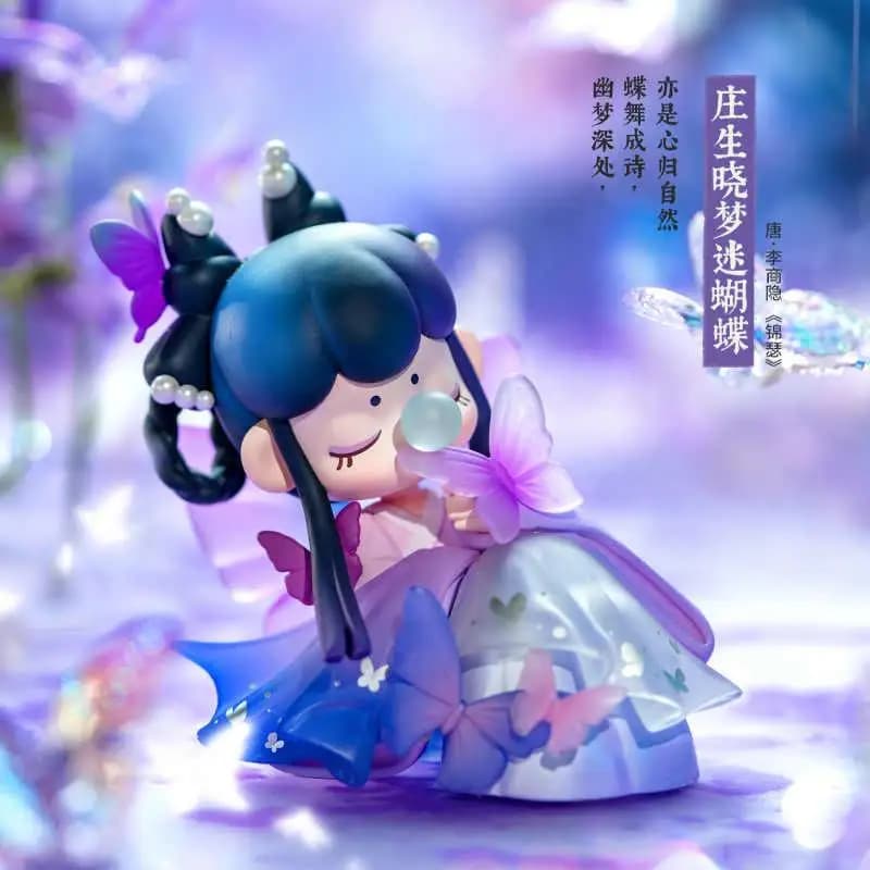 Lolife Nanci Blind Box – Serie di dipinti di poesie popolari Figurina fatta a mano Decorazione da tavolo Regalo di compleanno e Natale per ragazze