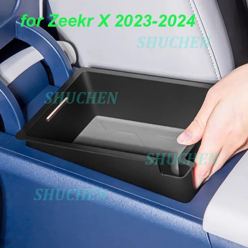 Scatola di immagazzinaggio in ABS per bracciolo per auto per Zeekr X 2023-2024 Scatola di immagazzinaggio per console centrale Modifica Stivaggio Accessori interni