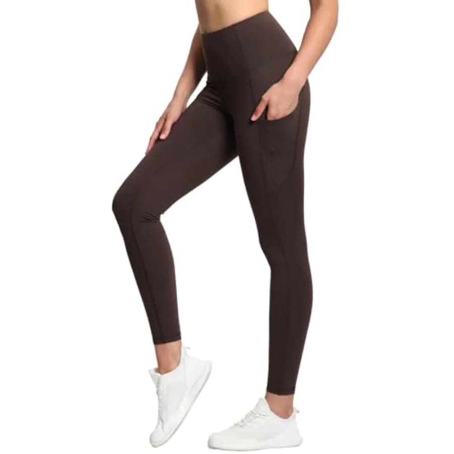 Pantaloni Yoga a Vita Alta con Tasche, Leggings Modellanti per Allenamento e Corsa da Donna