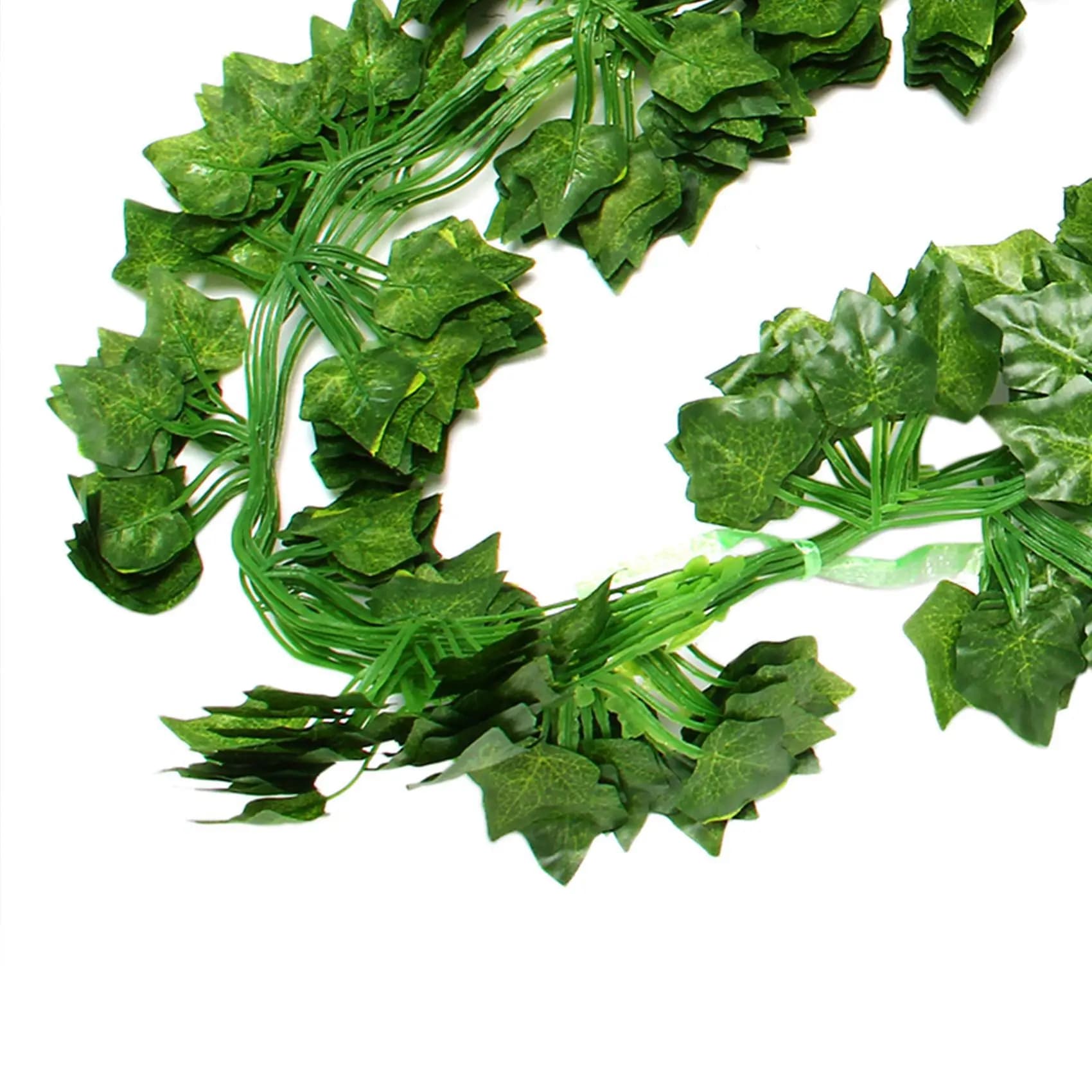 YLS-24 Packs Of Artificial Ivy Leaf Plant Vine Hanging Wreath Fake Bougainvillea Home Garden Office Wall Decoration Green