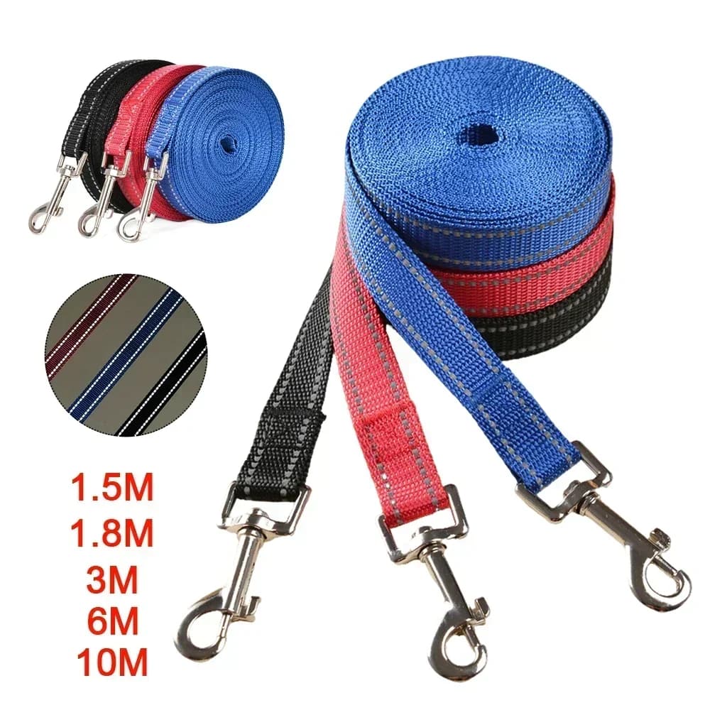 Guinzaglio per Cani in Nylon Riflettente, Corda di Trazione per Cani Piccoli e Grandi, Addestramento all'Aperto, Passeggiate, Cintura per Cuccioli, Cordino Lungo, Accessori per Animali Domestici