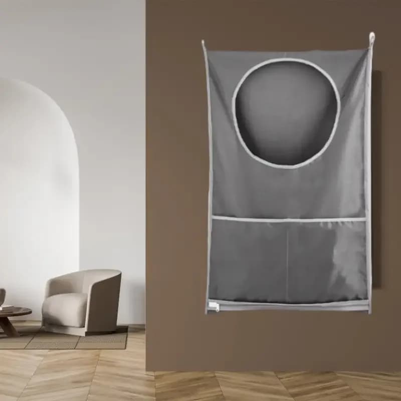 Suspended laundry bags for campers, trailers, campers, durable laundry accessories with 2 hooks. Suspended linen bag