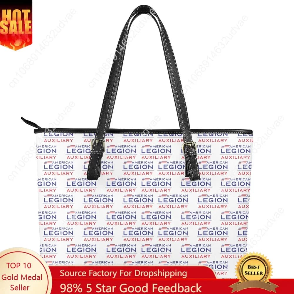Borsa con logo della Legione Americana, borsa tote personalizzata da donna e da uomo, borsa a tracolla alla moda, borsa in pelle da lavoro, borsa per la spesa, regalo