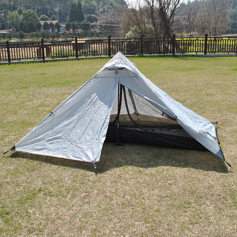 Ultralight Tent for 1 Person, Mounting with 1 Trekking Palo, Hiking Tent with Internal and External Tent (PALO NON INCLUDED)