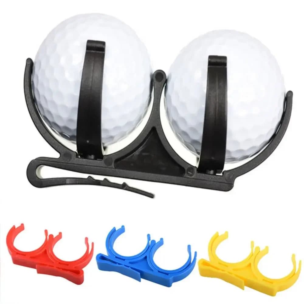 Porta Palline da Golf a Due Scomparti Pieghevole e Girevole con Clip da Cintura, Custodia Portatile in Plastica per Palline da Golf, Ideale per Feste a Tema Golf