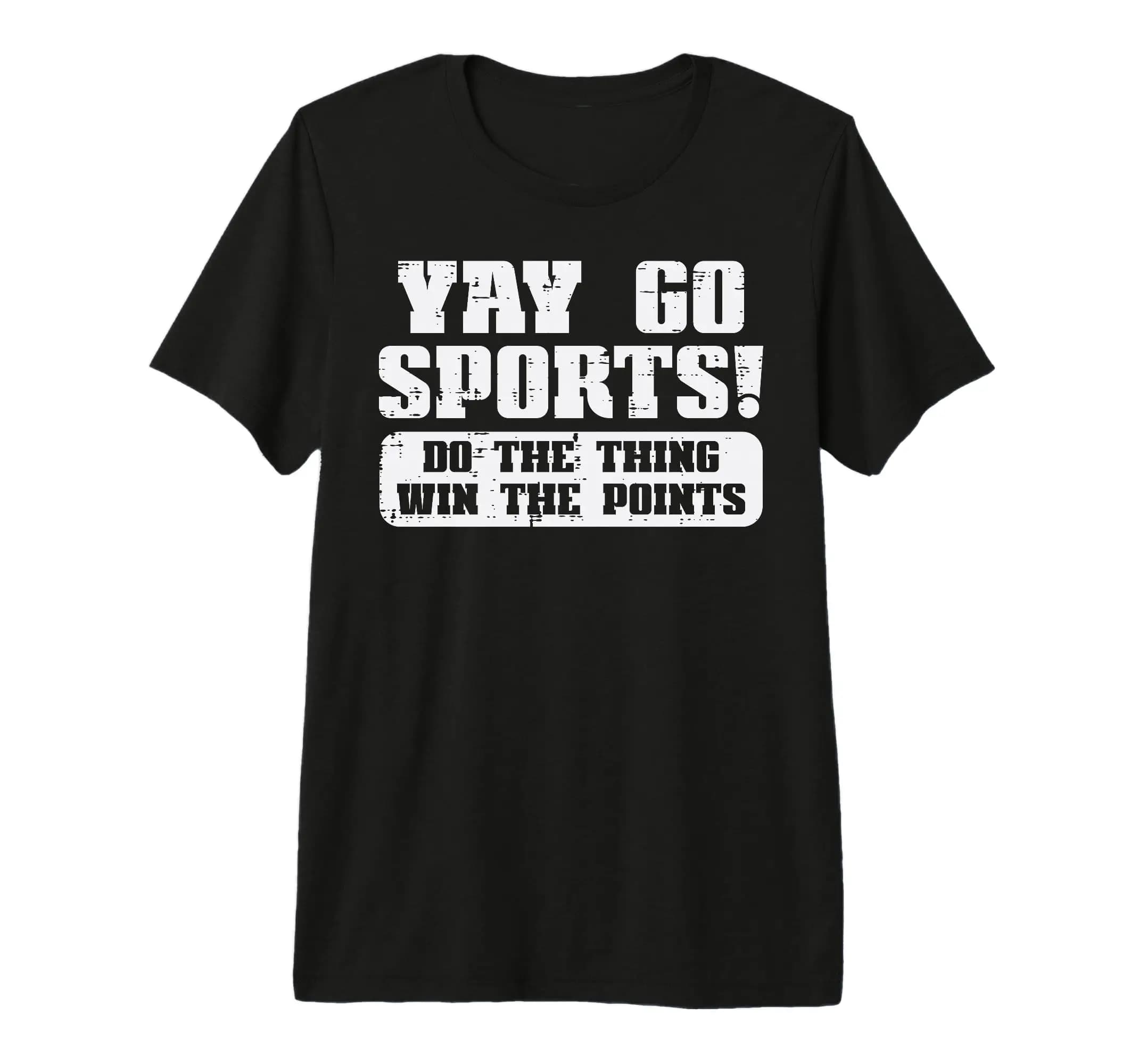 Yay Go Sports T-shirt Premium Tri-Blend per Uomo e Donna per il Giorno della Partita di Football Americano