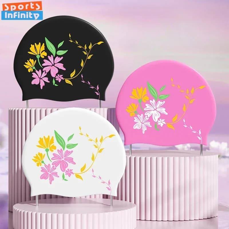 Floral Printed Swimwear Swimwear for Ear Protection for Long Hair Women Waterproof Swimwear Swimming Accessories