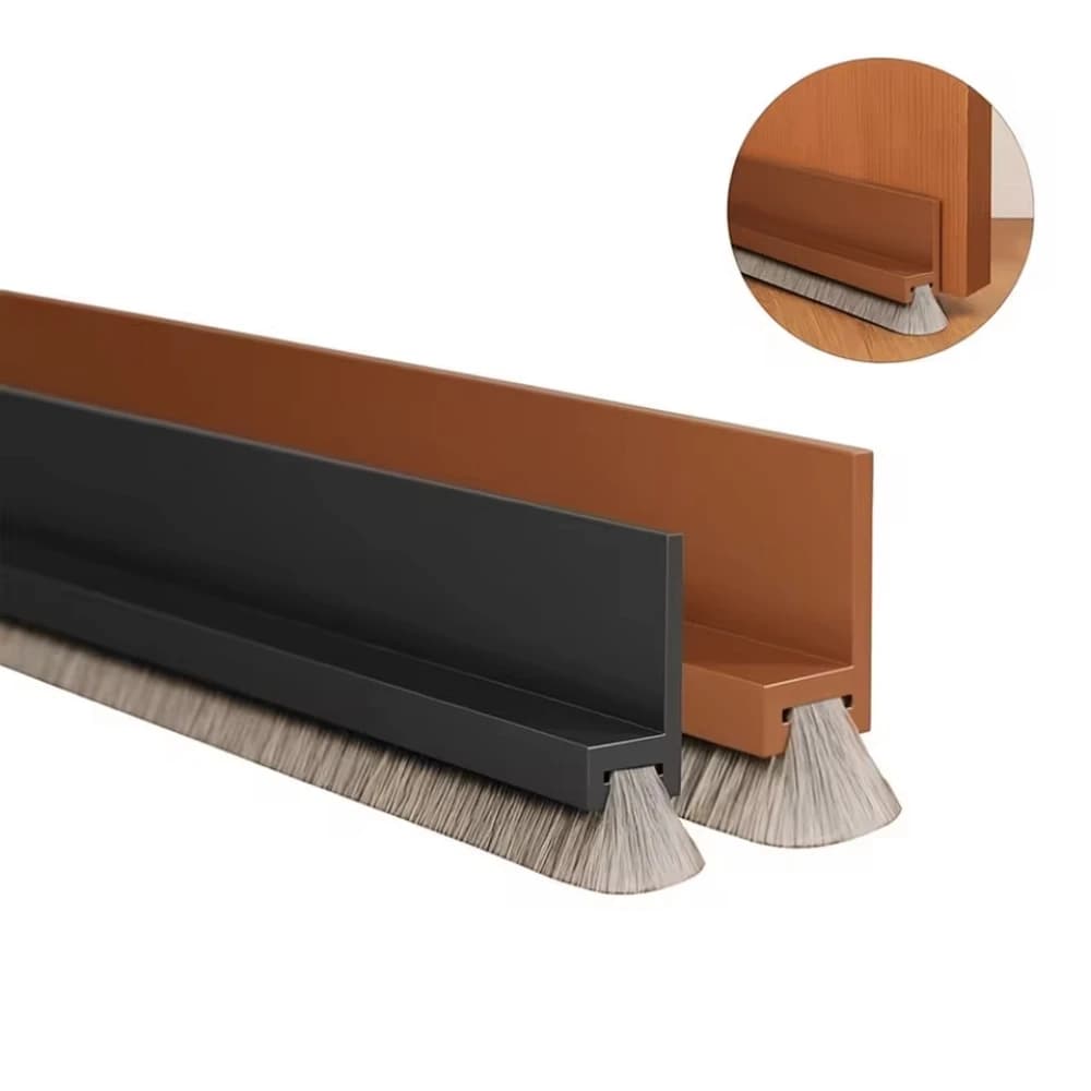 1PC 30mm/52mm Brush Door Bottom Seal Strip Self Adhesive Weatherstrip Insectproof Soundproof Gaps Blocker Home Windows Doors