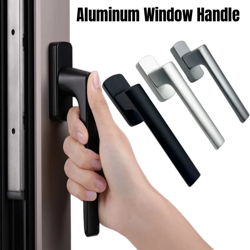 Left & Right Aluminum Alloy External Flat Handle For Thermal Break Doors Windows Building Hardware Casement Window Accessories