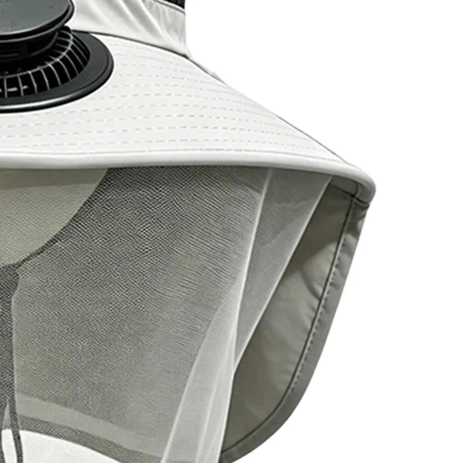 Fishing Fan Hat Outdoor Hat with Fan Solar Wide Brim Headgear with Gnat Net for Travel Walking Hiking Camping Outdoor Beach