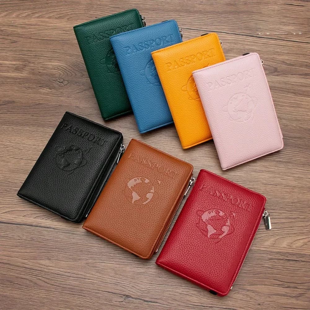 Borsa porta passaporto antifurto RFID Clip per passaporto da viaggio Portafoglio da viaggio multifunzionale Portafoglio per passaporto da viaggio Copertina per passaporto