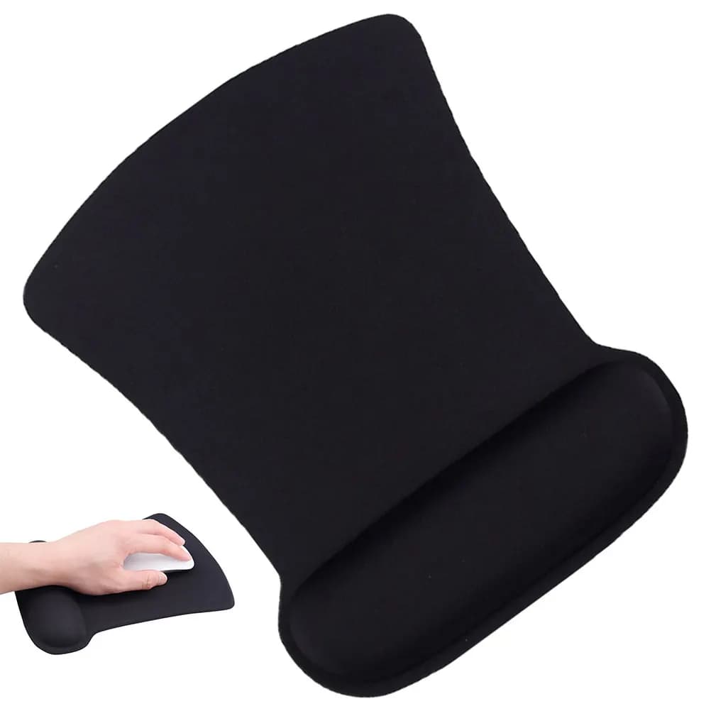 Tappetino per mouse largo con supporto per il polso, forma ergonomica, fondo antiscivolo per computer portatile, comodo per l'uso a lungo termine
