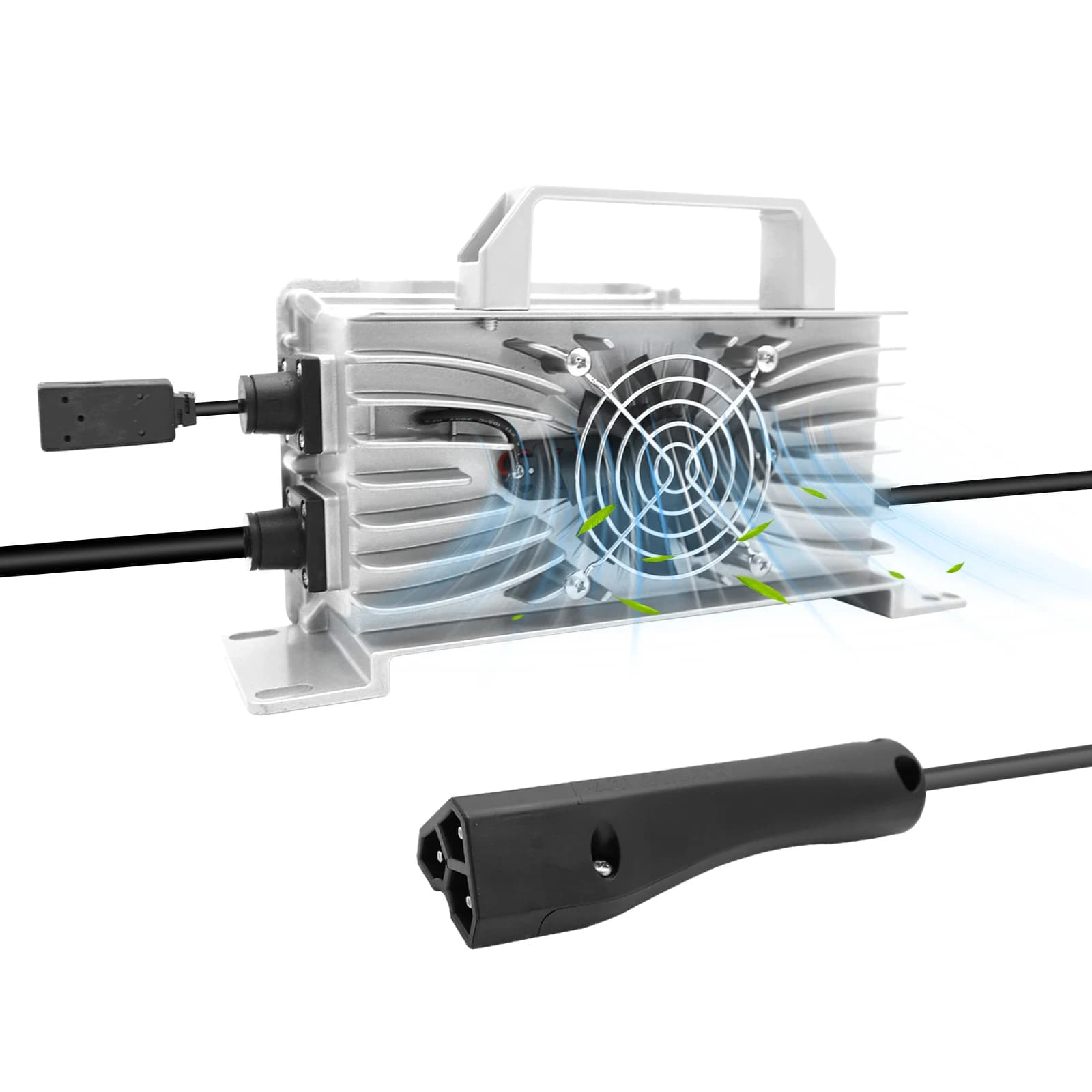 Caricabatterie Intelligente per Golf Cart 36 Volt 18 AMP con Spina Triangolare a 3 Pin per EZGO RXV