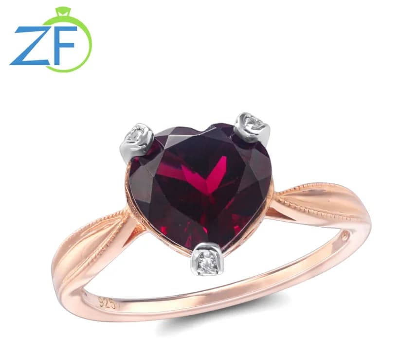 GZ ZONGFA Anello in argento sterling puro 925 per donna Cuscino Pietra preziosa naturale di topazio azzurro Londra 2,4 ct Placcato in rodio Gioielleria raffinata