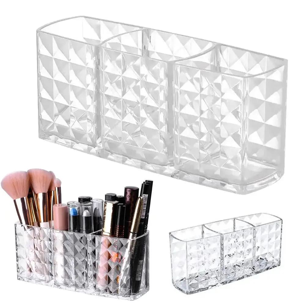 1Pcs/2Pcs Diamond Patterned Mirror Cabinet Storage Box, Bathroom, Bathroom, Cosmetics, Lipstick Storage Rack
