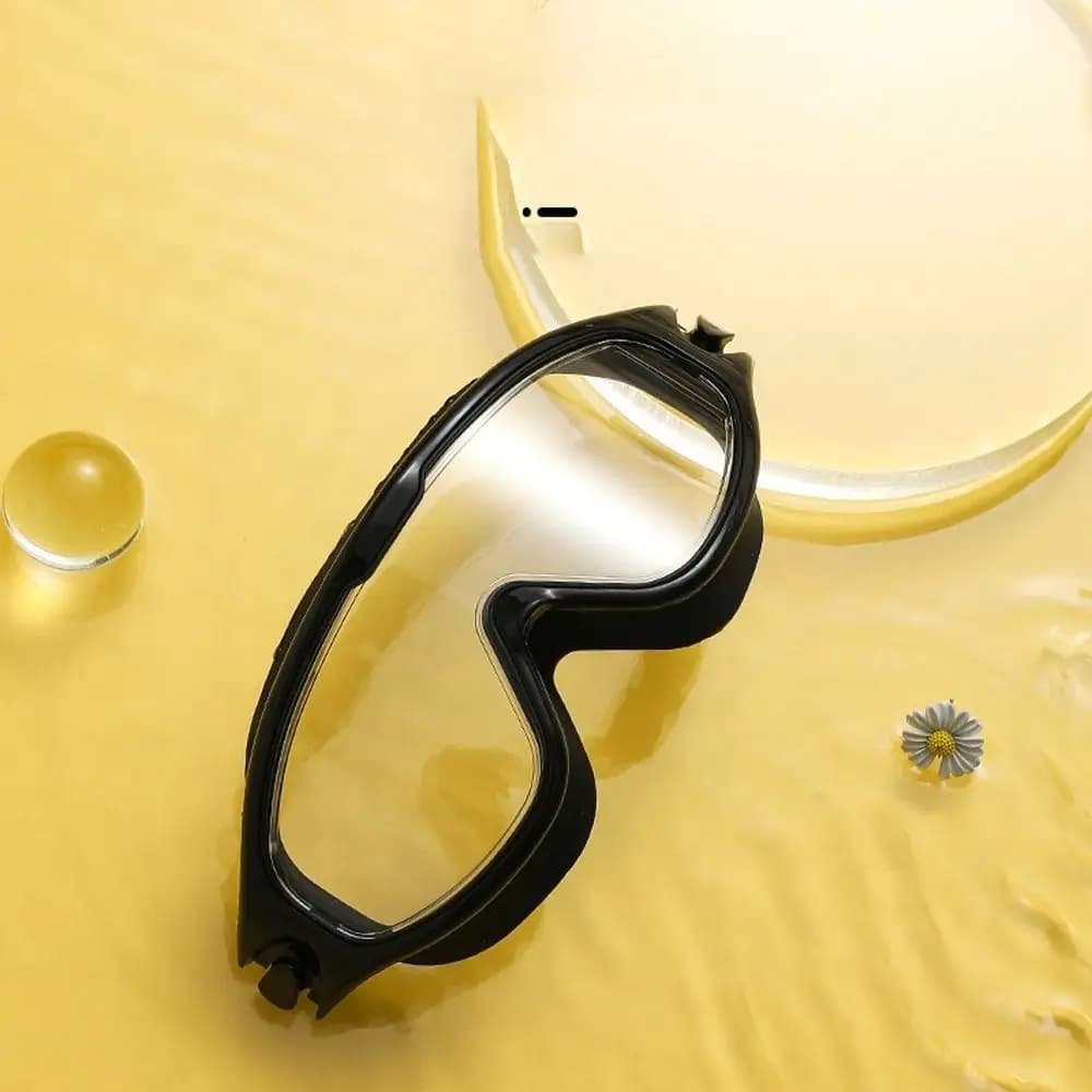 Occhialini da Nuoto Professionali Multicolore Anti-UV in Silicone con Montatura Larga e Ampia Visuale per Nuoto e Immersione