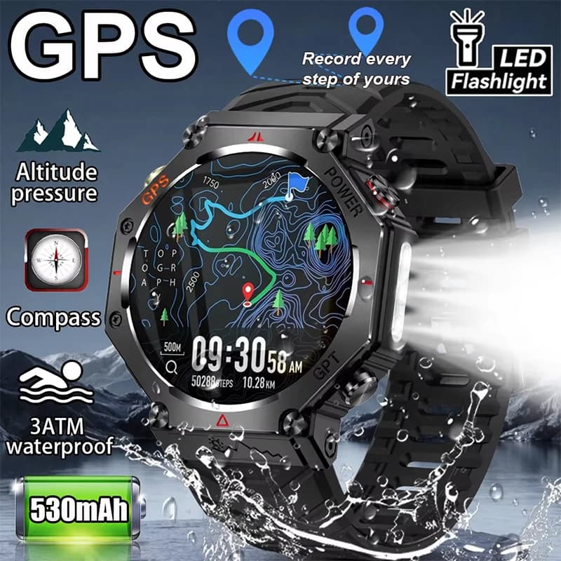 2026 Nuovo Chat GPT AI Assistant Smart Watch 5ATM Impermeabile GPS incorporato Dual Band GNSS Bussola Sport Smart watch Uomo Donna