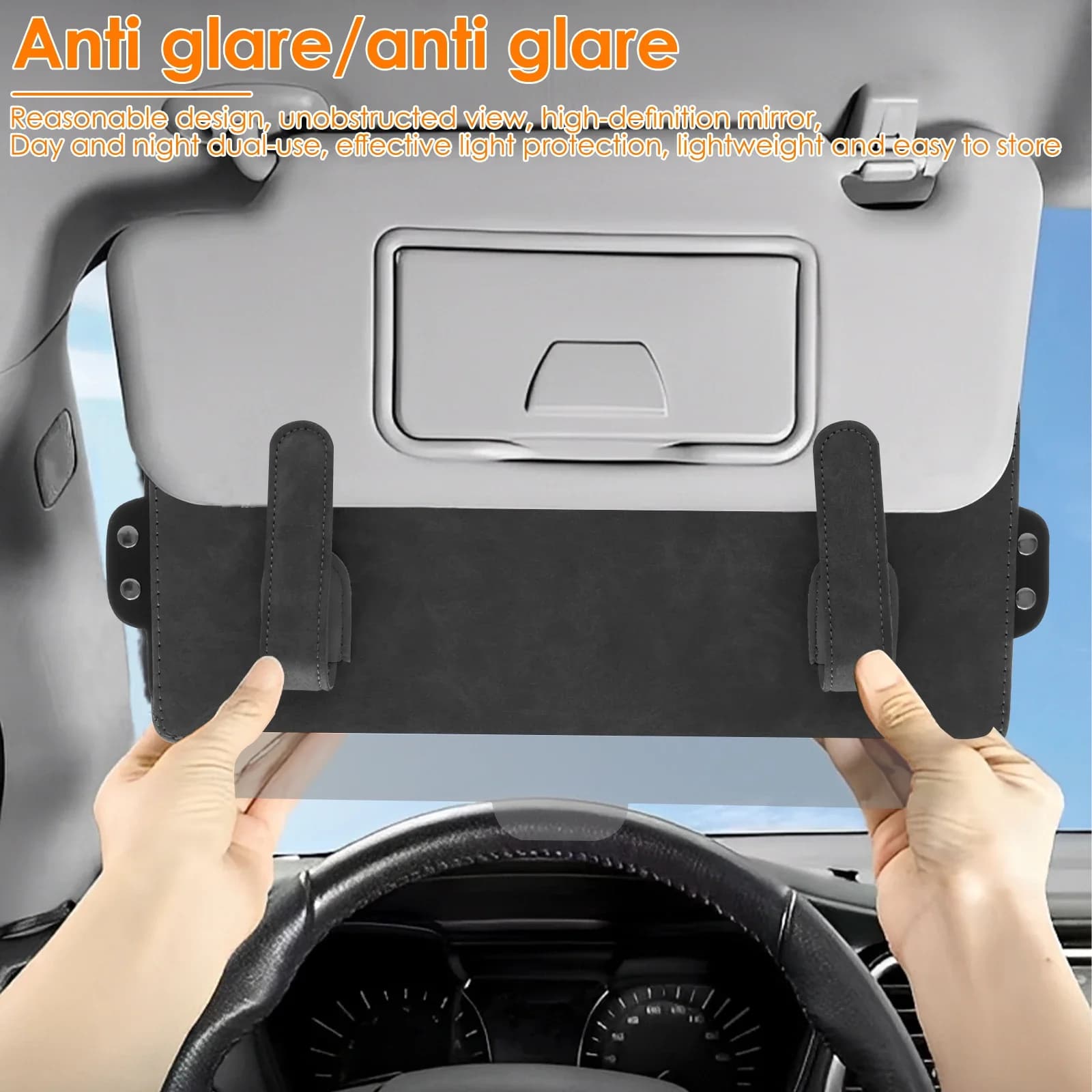 Prolunga universale per visiera parasole per auto Antiriflesso UV regolabile Protezione solare per auto Parabrezza parasole Copertura per camion Accessori auto