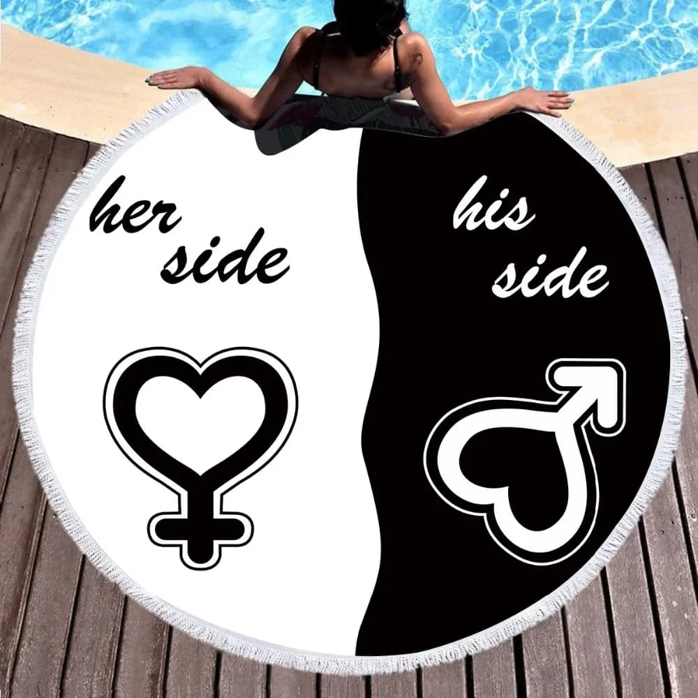 Beach towels with tassels Yoga blanket Letter print Swim towels Round wall tape Beach cup Swimwear Swimwear Swimming Mat