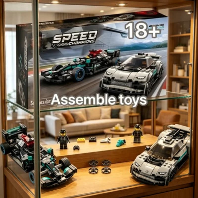 76909 Super Auto da Corsa Giocattolo Costruibile 2026, Articoli per Feste alla Moda, Regalo di Compleanno/Natale per Ragazzi, Compatibile con i mattoncini LEGO