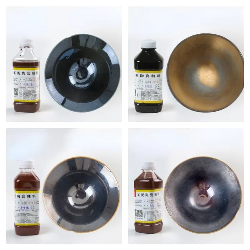 Smalto in metallo ceramico da 330ml Retro brillante a media temperatura smalto vaso in ceramica argilla polimero colorazione pigmento dipinto a mano fai da te