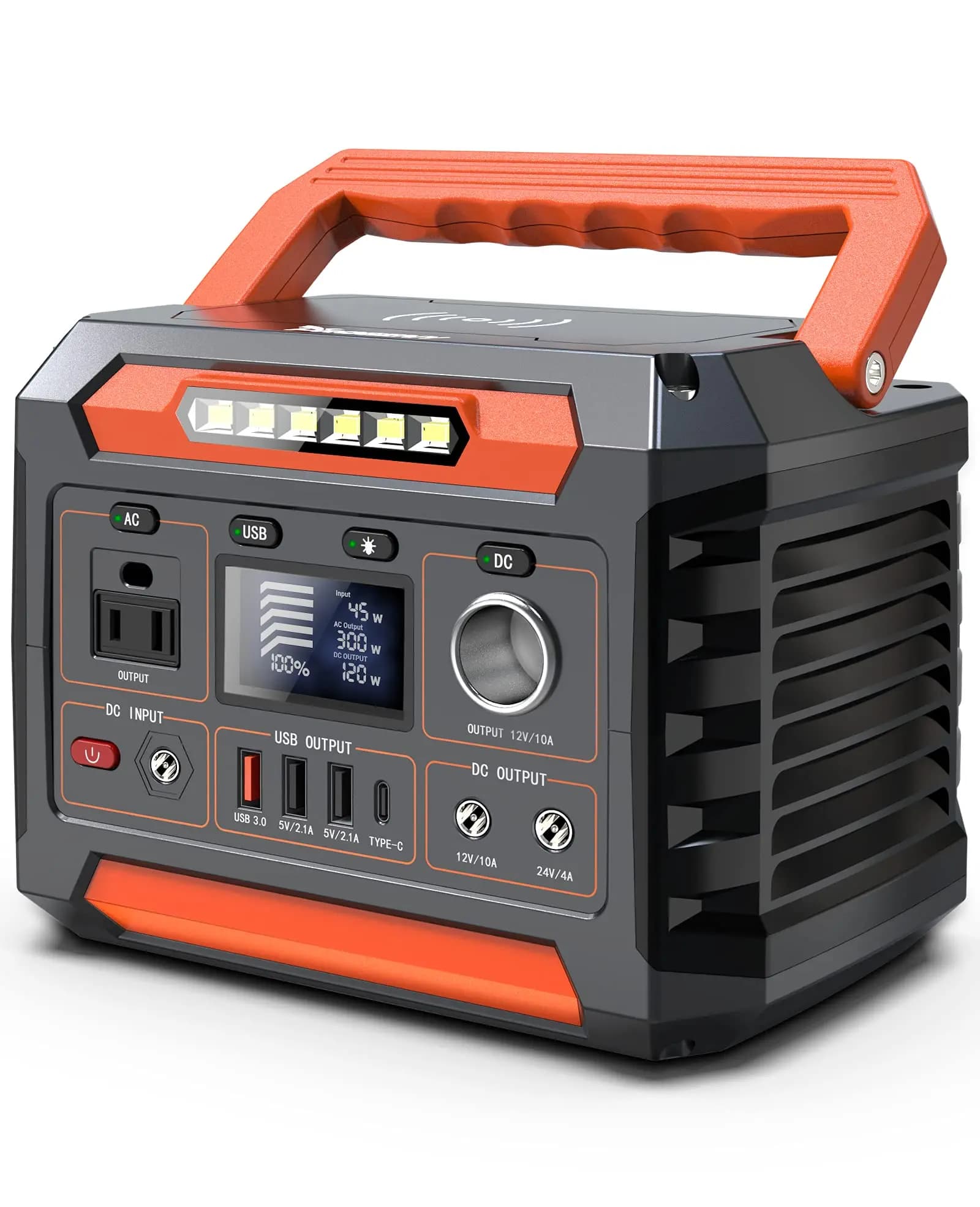 Stazione di Alimentazione Portatile 300W 299Wh/80818mAh, Generatore Solare, Batteria di Backup con Ricarica Pass-Through e Presa AC a Onda Sinusoidale Pura