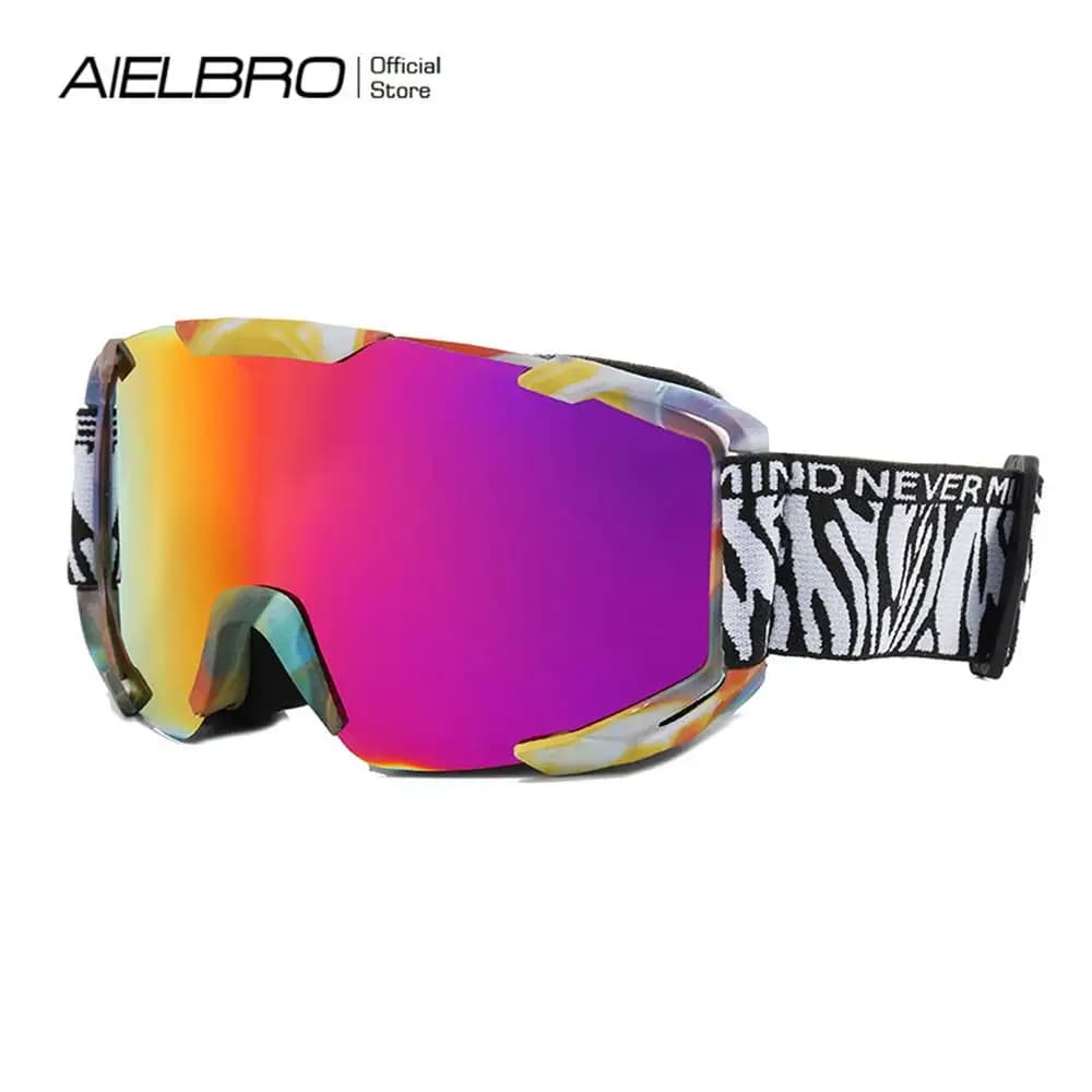 AIELBRO Occhiali da sci antivento per moto Sport all'aria aperta Lenti da sci UV400 antipolvere